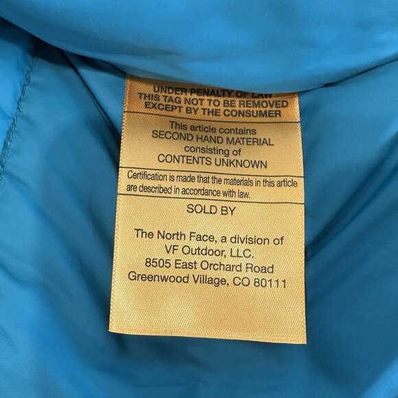 The North Face Nuptse Sherpa High Pile Down Jacket Harbor Blue Womens XXL - Picture 14 of 15